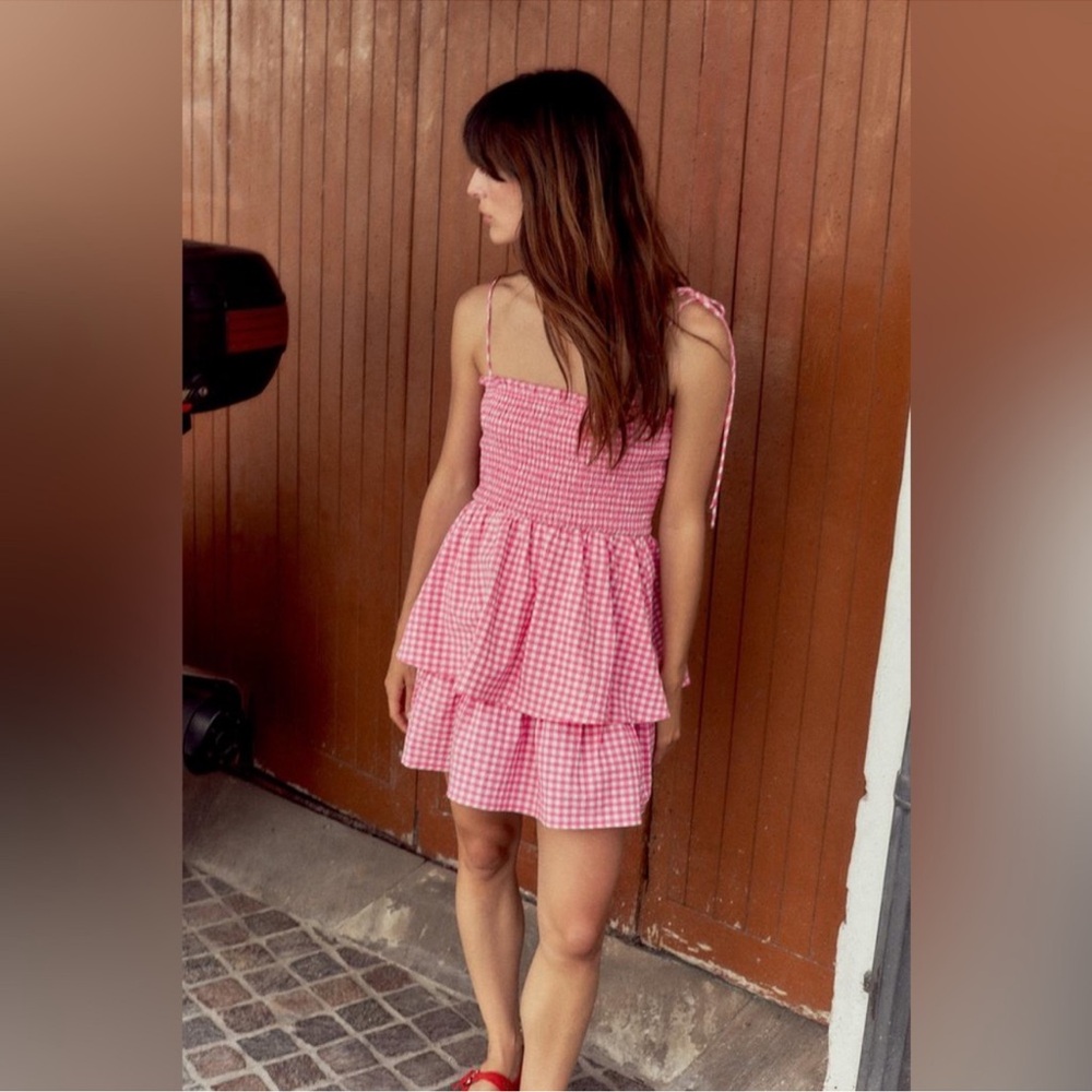 Pink Gingham Kids Dress